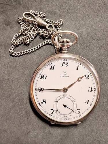 Omega taschenuhr silber 800 - omega,