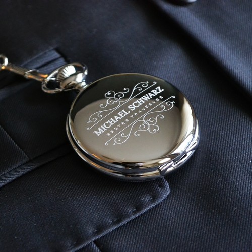 Taschenuhr mit gravur farbe - gravur, in