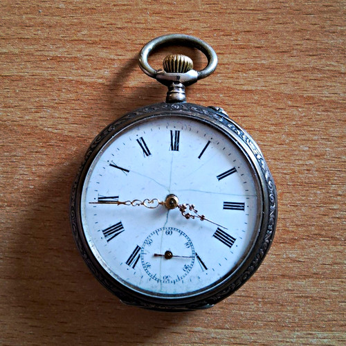 Vintage 800 silber taschenuhr - 800,