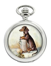 Miniatur Dackel Taschenuhr