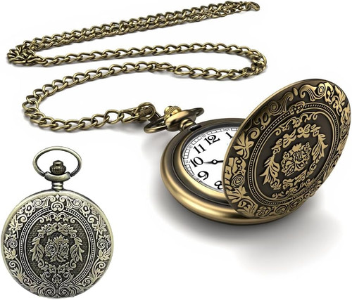 Vintage taschenuhr mit kette - vintage,