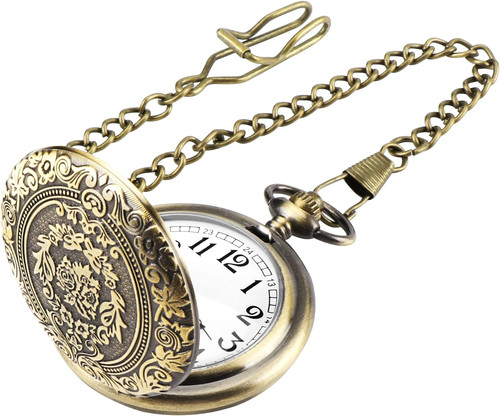 Vintage taschenuhr mit kette - vintage,
