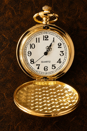 Elegante taschenuhr goldfarben - elegante,